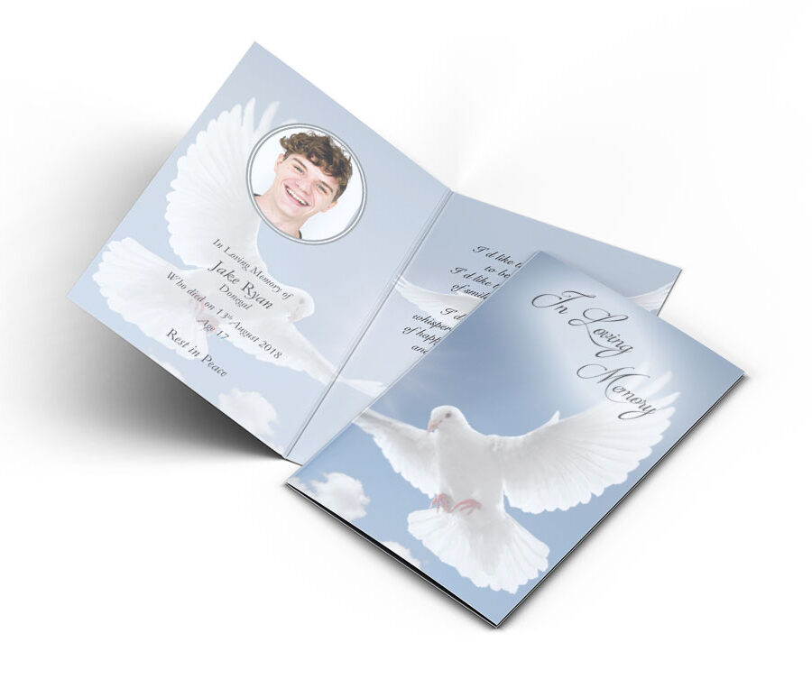 Memorial Card Dove