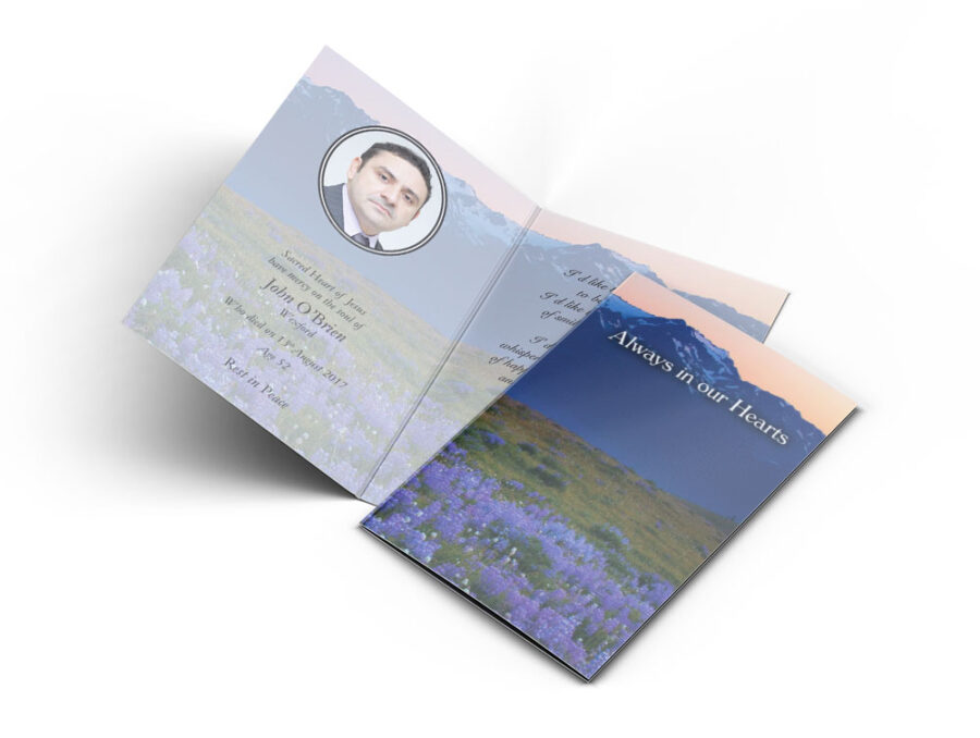 Memorial Card BlueBell Meadow