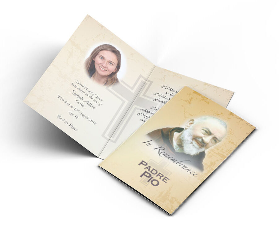 Memorial Card Memorial Card Padre Pio