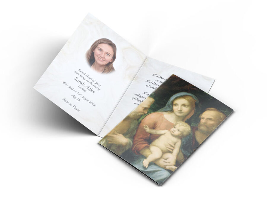 Memorial Card Holy Mother & Child