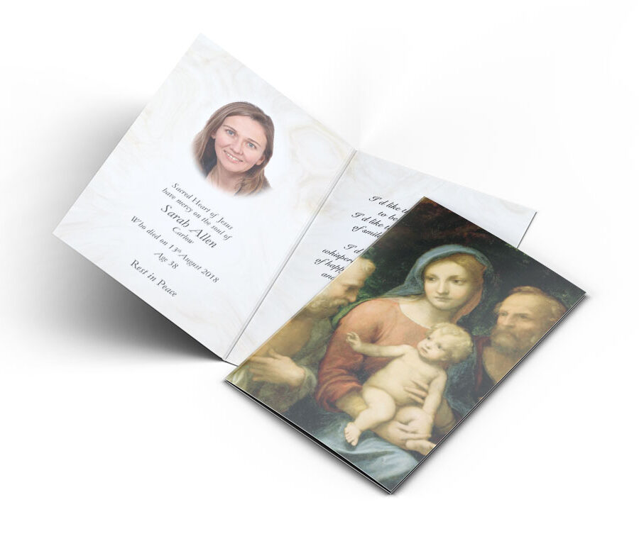 Memorial Card Holy Mother & Child