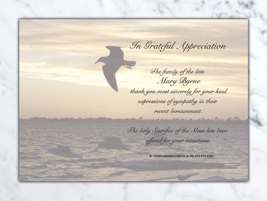 sunset waves acknowledgement cards