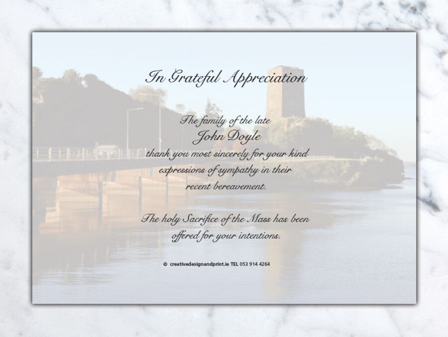 Ferrycarrig acknowledgement cards
