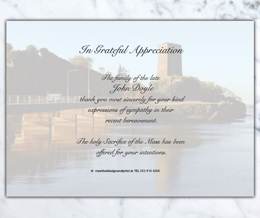 Ferrycarrig acknowledgement cards