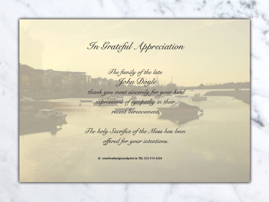 Wexford quay acknowledgement cards