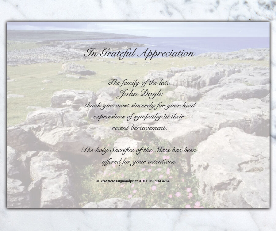 rocky field acknowledgement cards