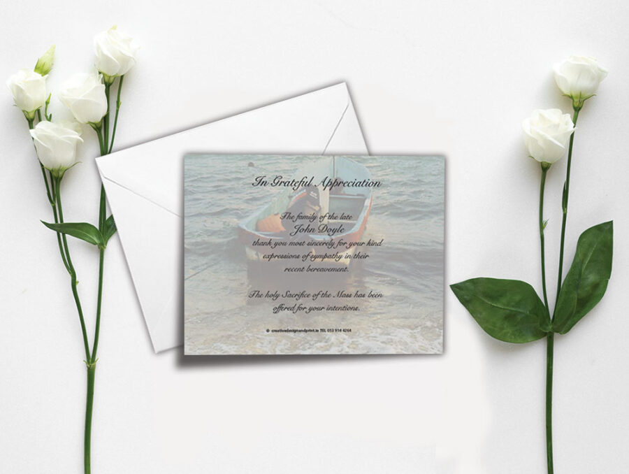 fishing boat acknowledgement cards