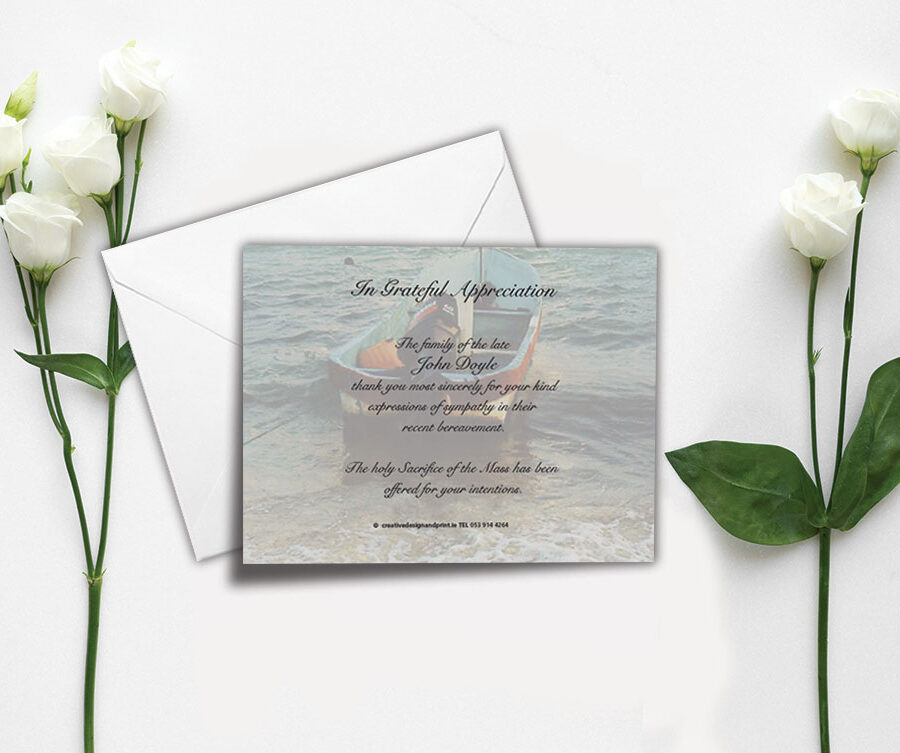 fishing boat acknowledgement cards