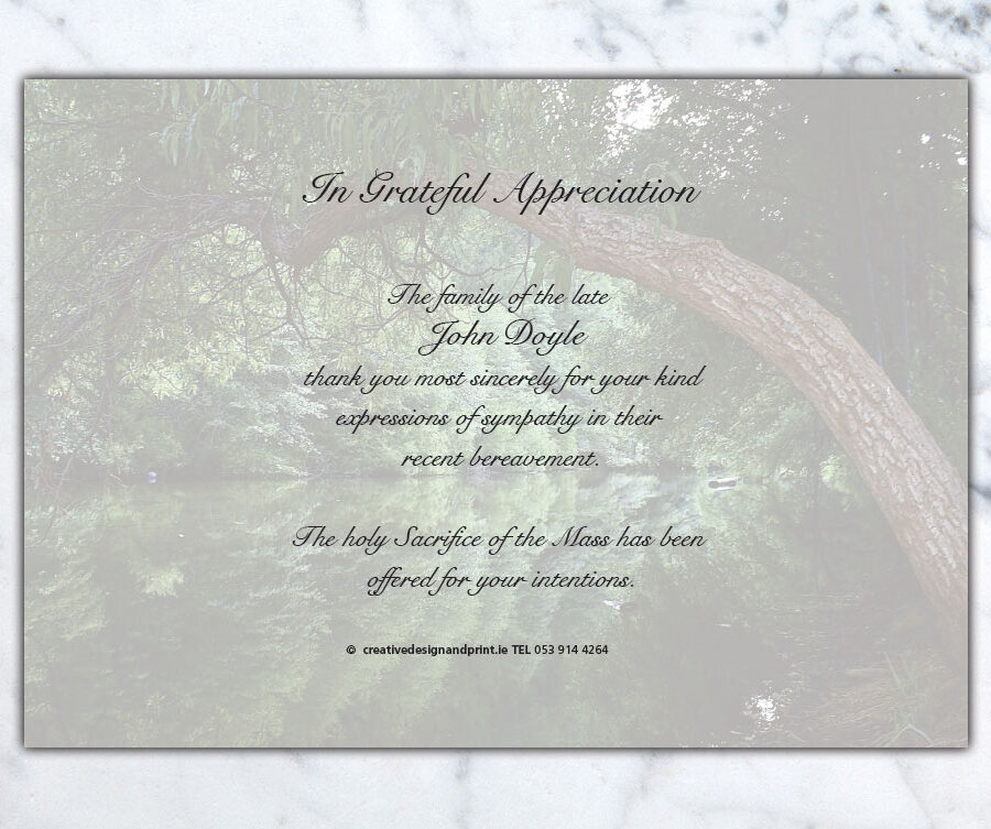 forest lake acknowledgement cards