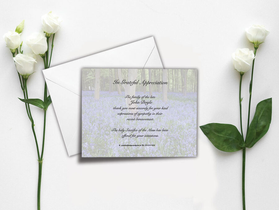 bluebells acknowledgement cards