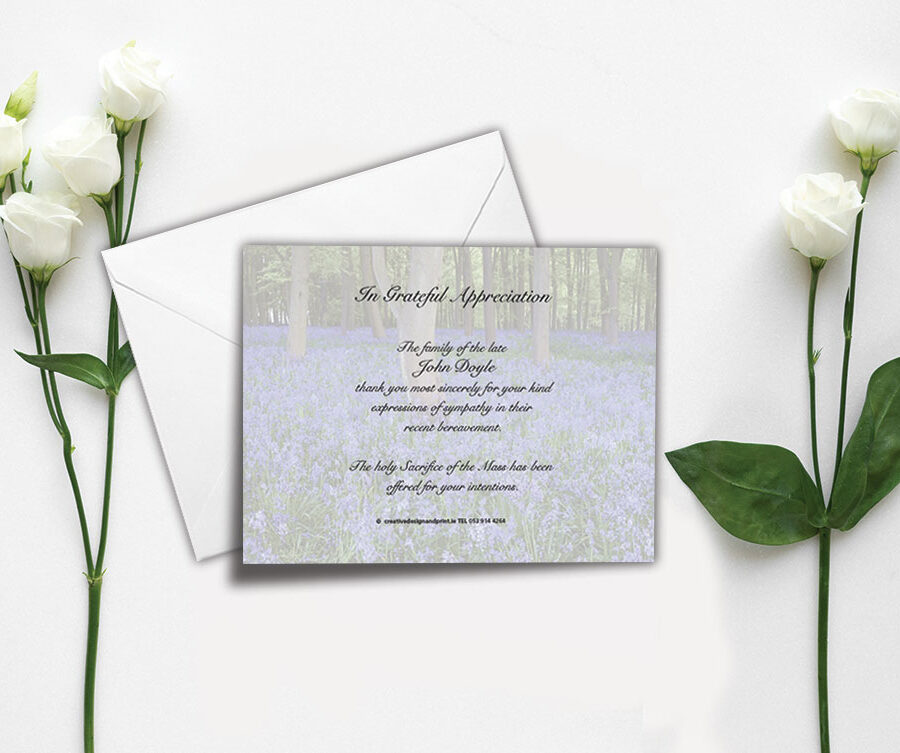 bluebells acknowledgement cards