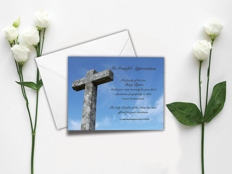stone cross acknowledgement cards
