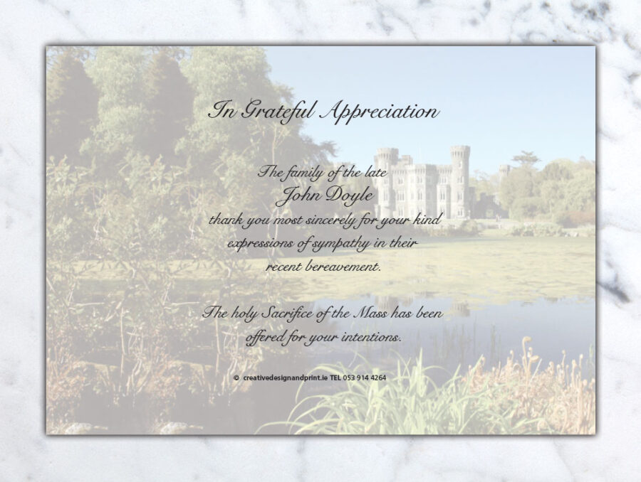 Johnstown Castle acknowledgement cards