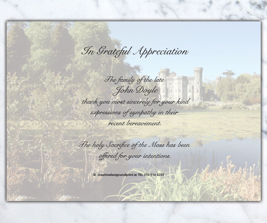 Johnstown Castle acknowledgement cards