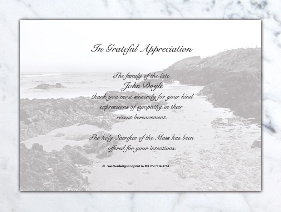black and white acknowledgement cards