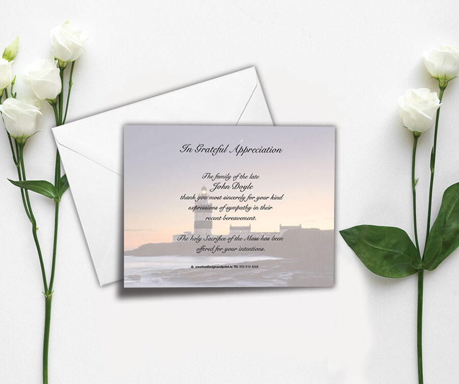 hook head lighthouse acknowledgement cards