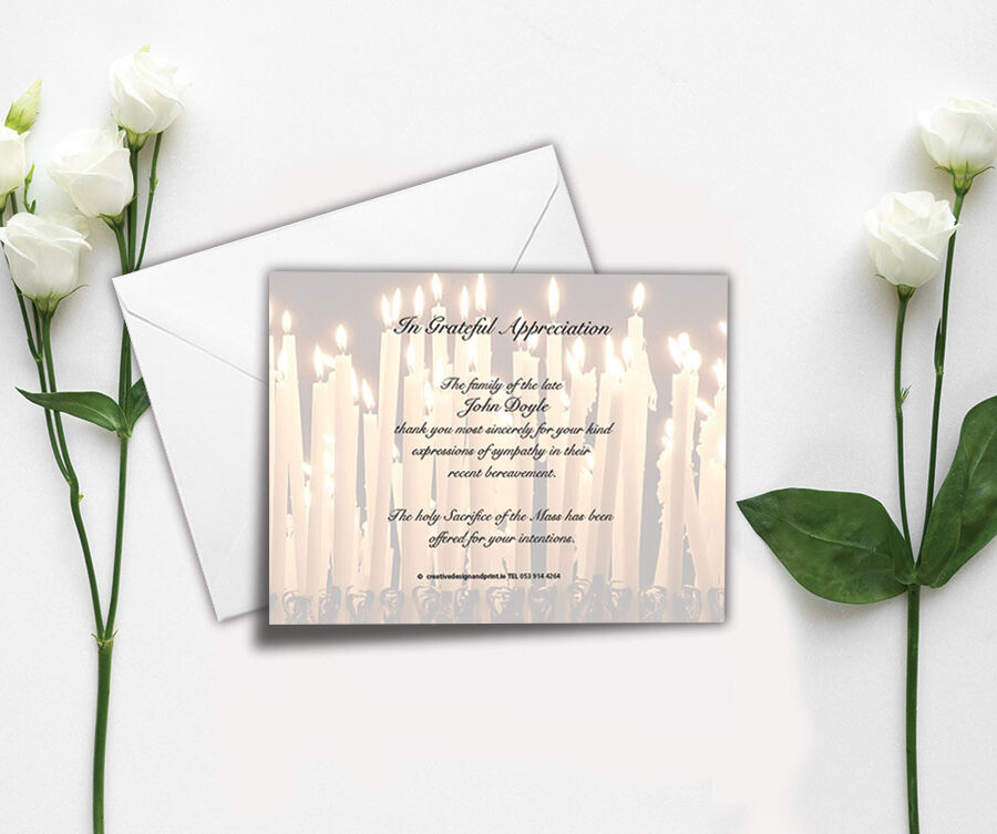 candles acknowledgement cards