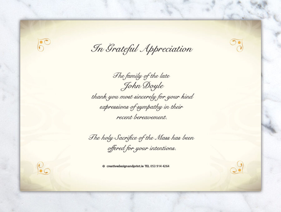 holy family acknowledgement cards