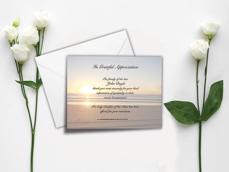 sunrise beach acknowledgement cards