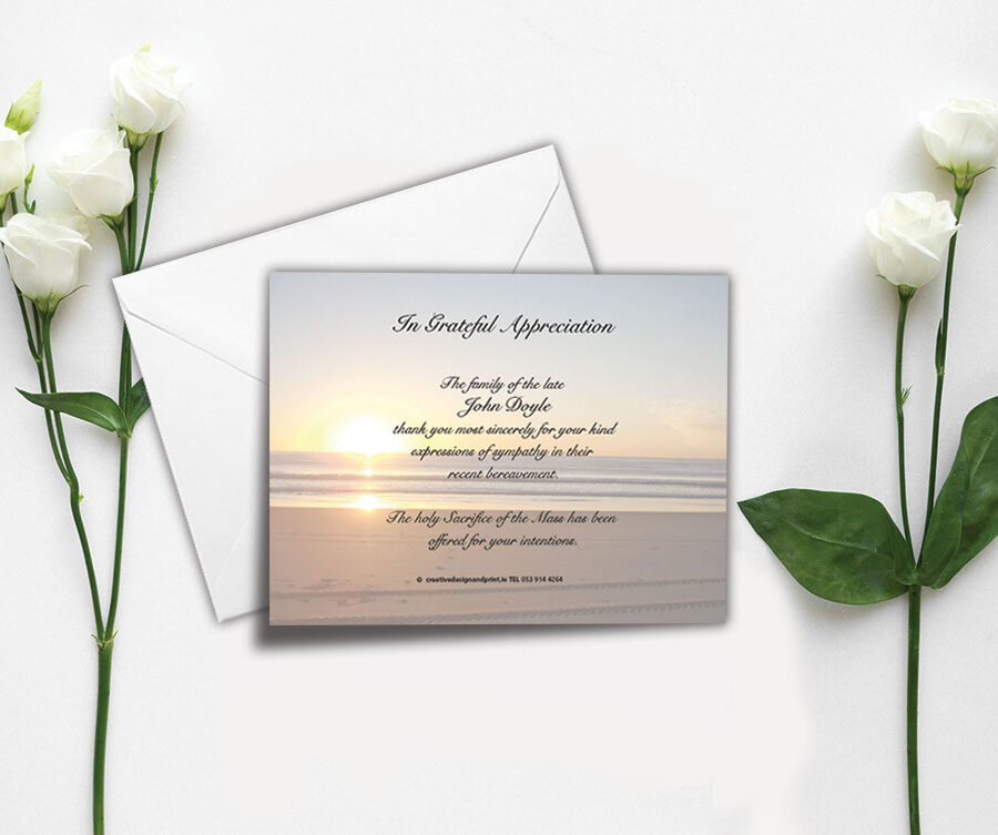 sunrise beach acknowledgement cards