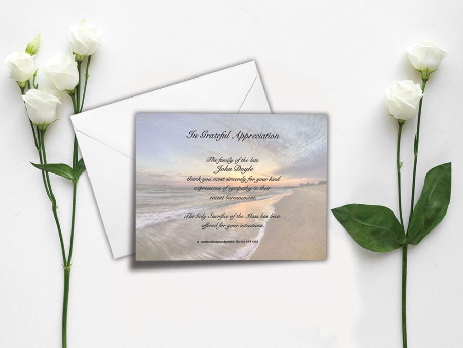 morning beach acknowledgement cards