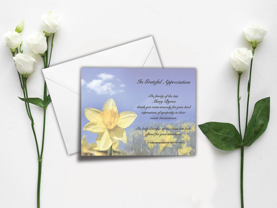 daffodil acknowledgement cards