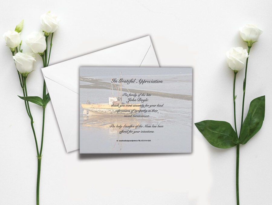 beach boat acknowledgement cards