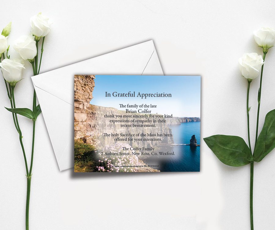 Cliffs of Moher Acknowledgment Cards