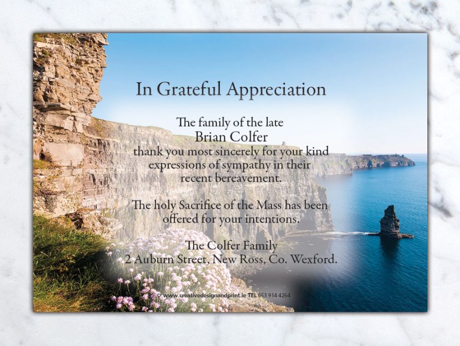 Cliffs of Moher Acknowledgment Cards