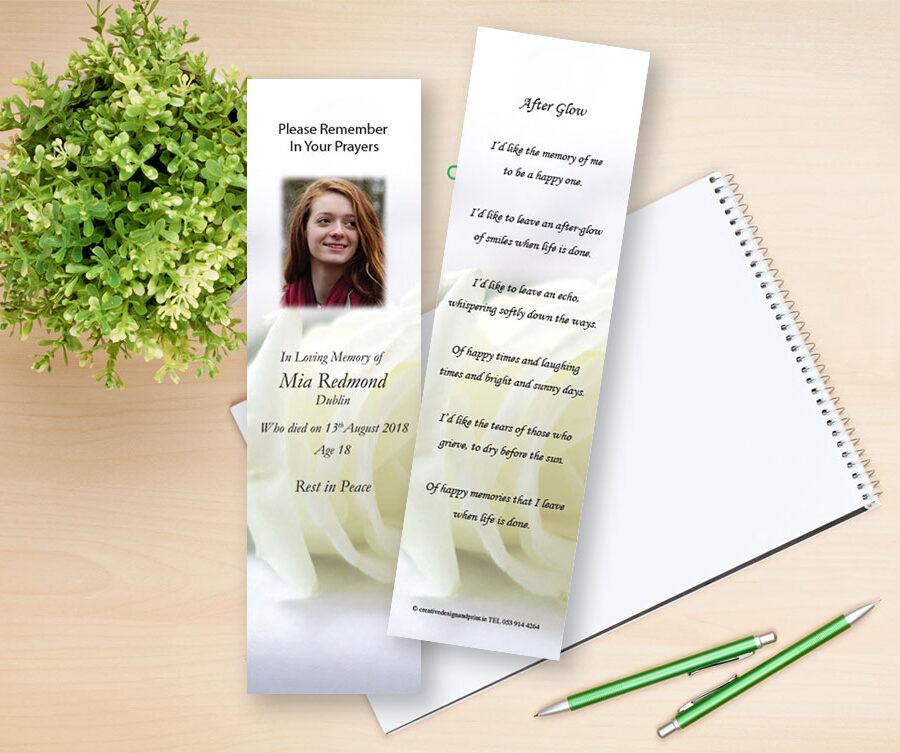 White Rose Memorial Bookmarks