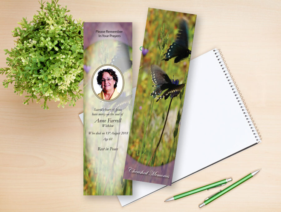 butterfly memorial bookmarks