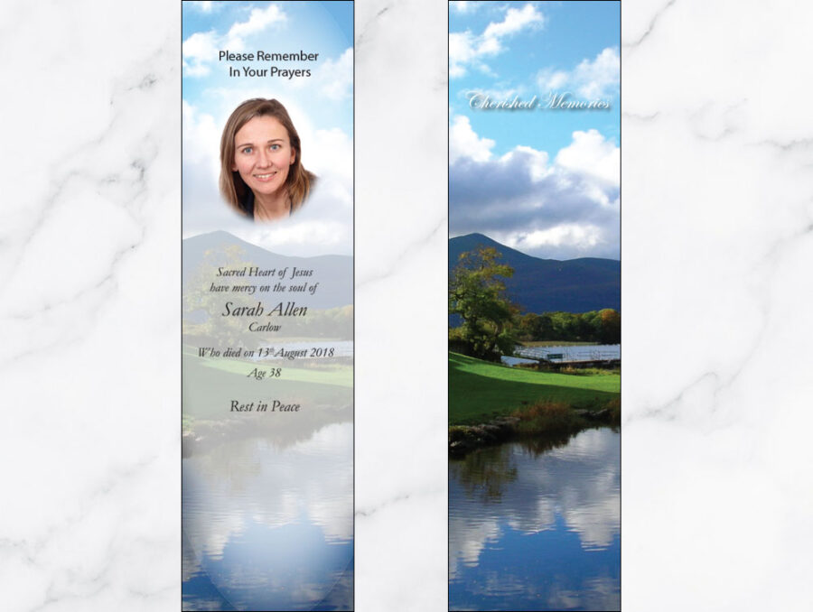 mountain lake memorial bookmarks