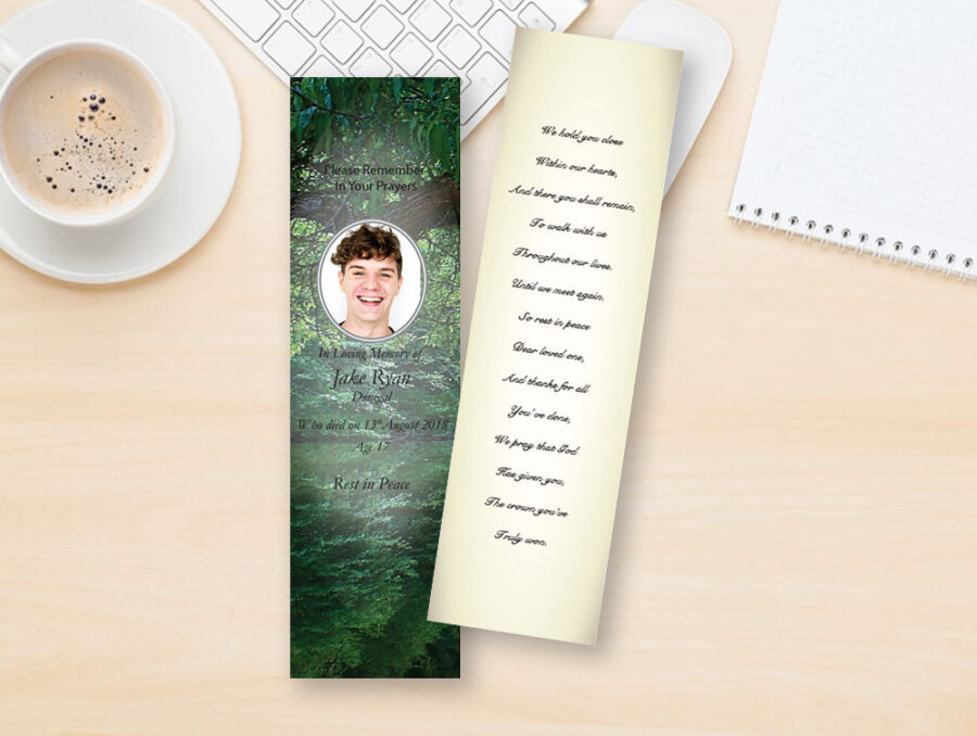 forest lake memorial bookmarks