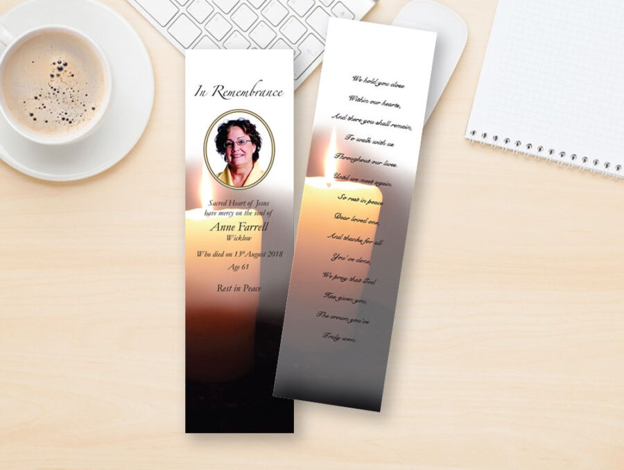 candle memorial bookmarks