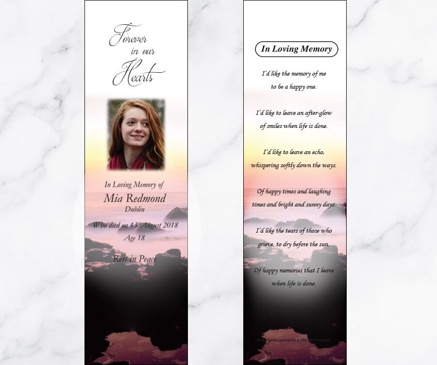 twilight beach memorial bookmarks
