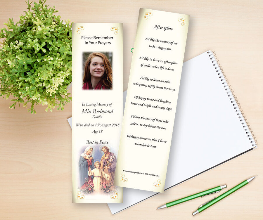 Holy Family Memorial Bookmarks