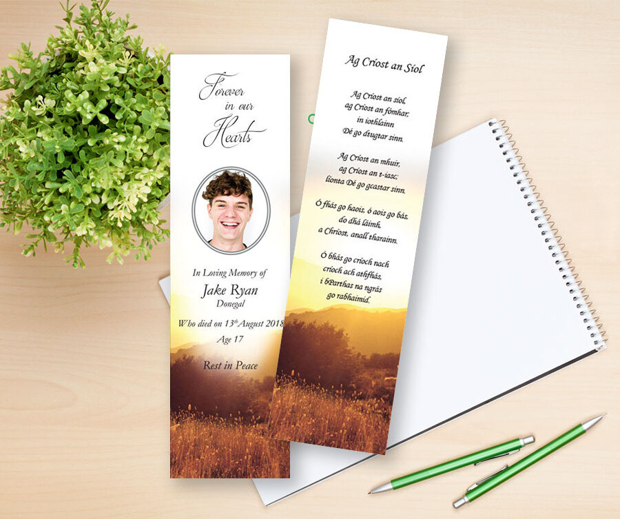 sunrise field memorial bookmarks