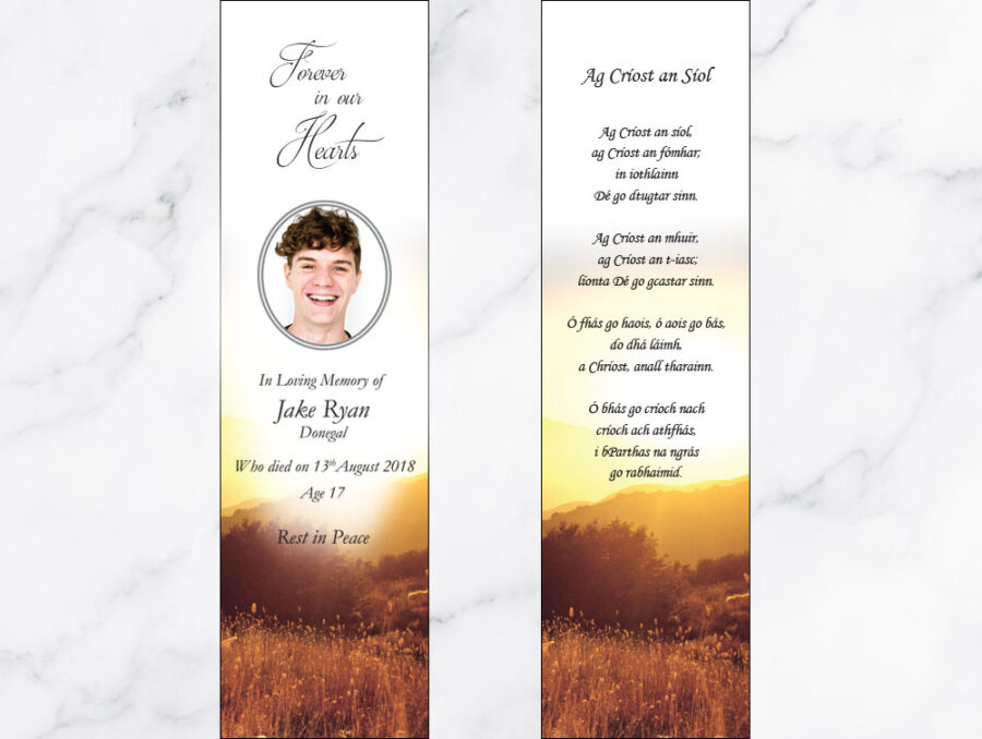 sunrise field memorial bookmarks
