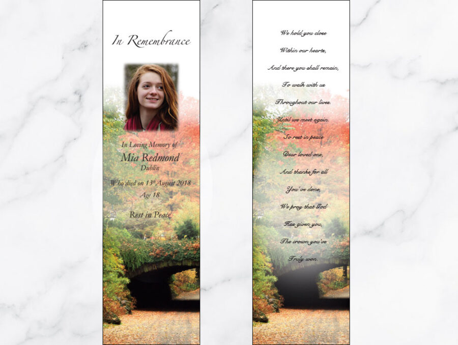 Memorial Bookmark