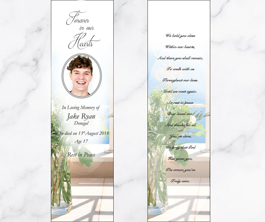 bouquet memorial bookmarks