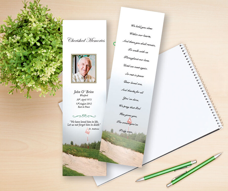 Golf Course Memorial Bookmarks