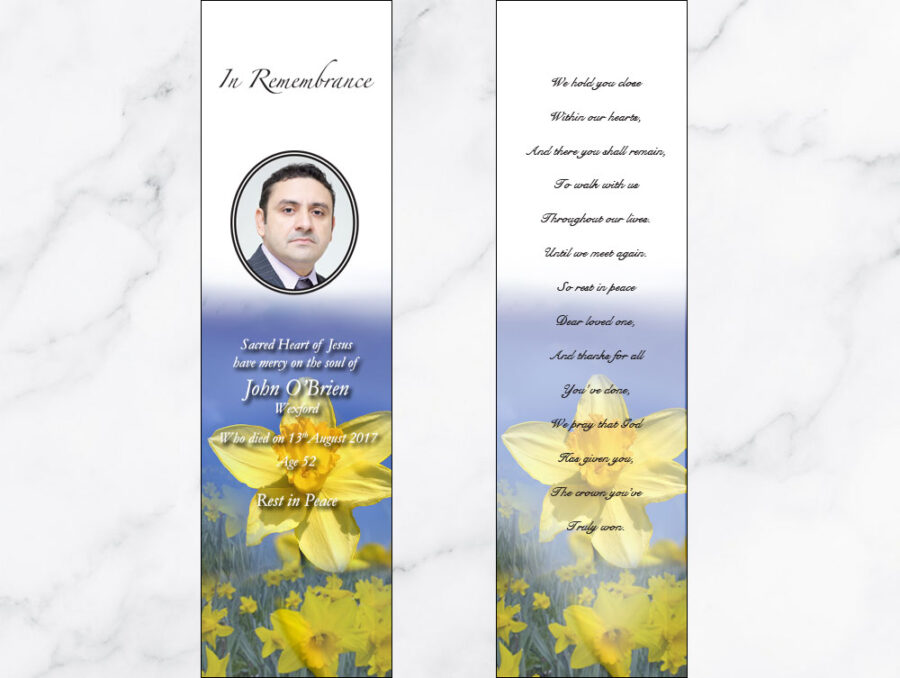 daffodil memorial bookmarks