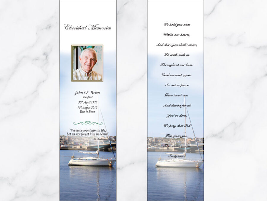 Wexford marina memorial bookmarks