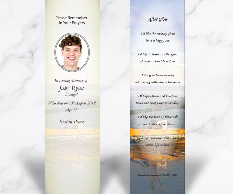 beach boat memorial bookmarks