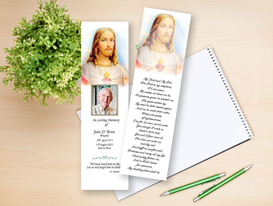 Jesus memorial bookmarks