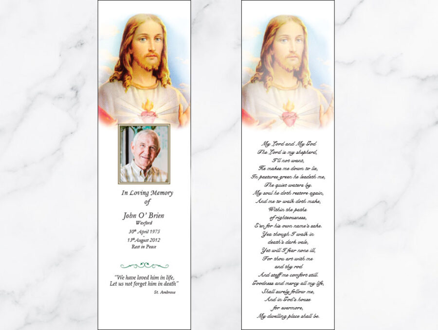 Jesus memorial bookmarks