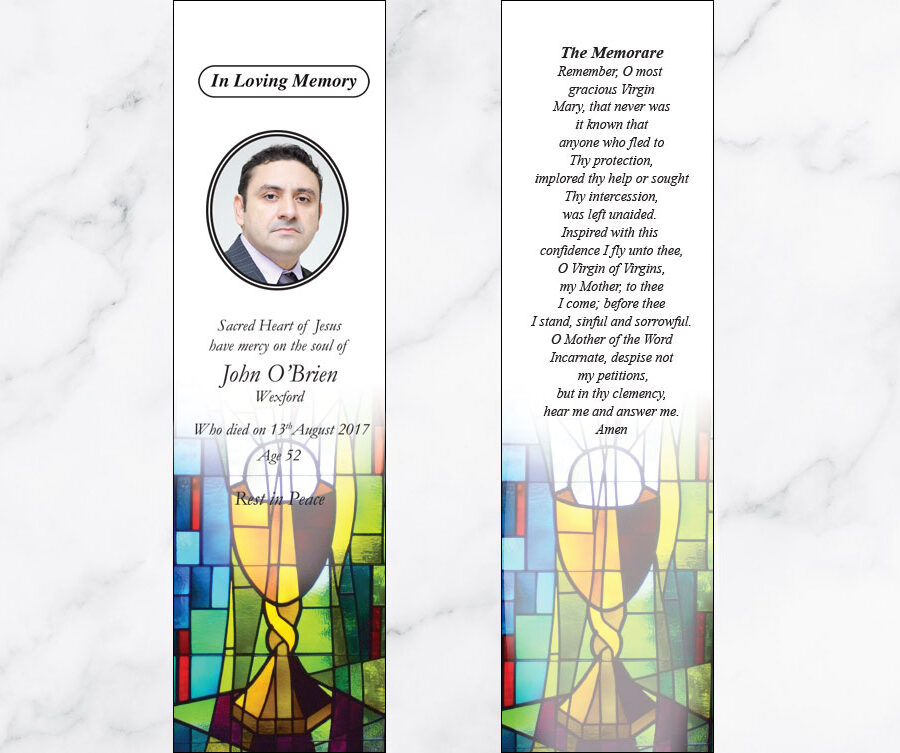 stained glass memorial bookmarks