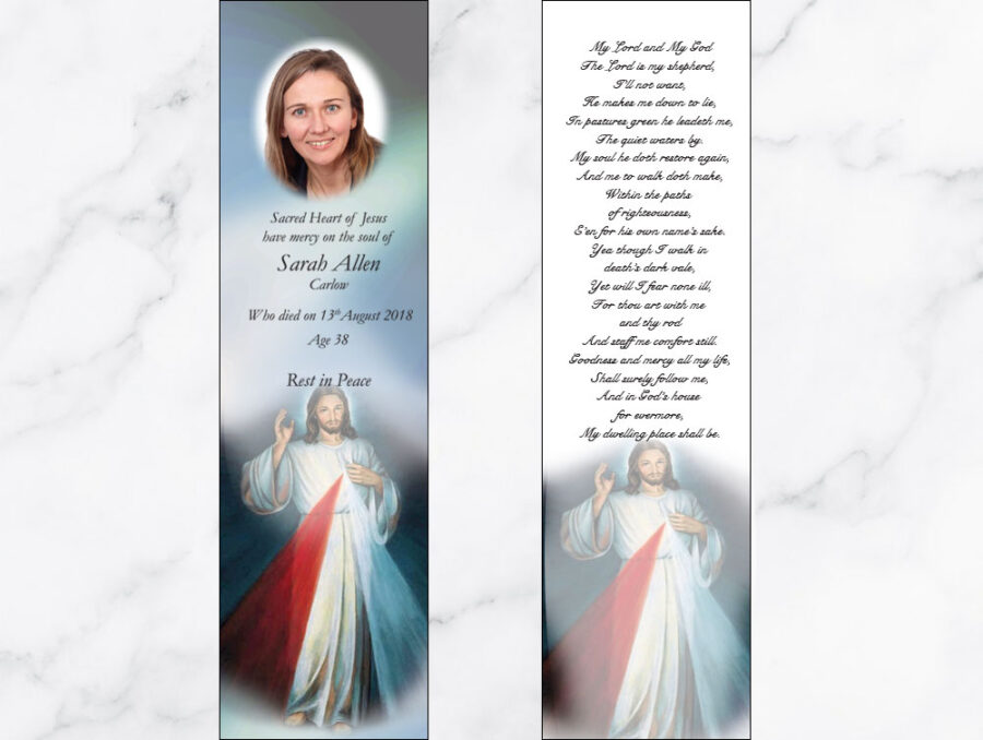 Our Lord memorial bookmarks