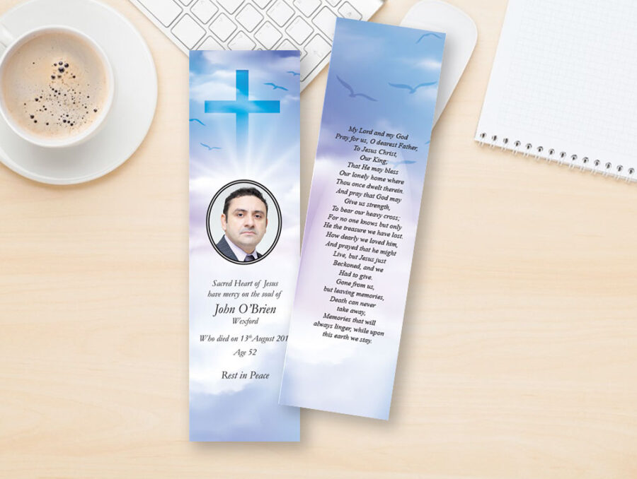 blue cross memorial bookmarks