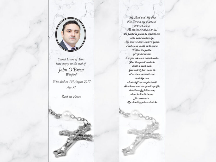silver cross memorial bookmarks